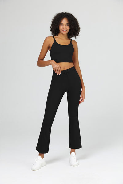 Saltumsports.com Tank Top & Tummy Control Drawstring Flare Set 7 8 leggings LULU ALO 