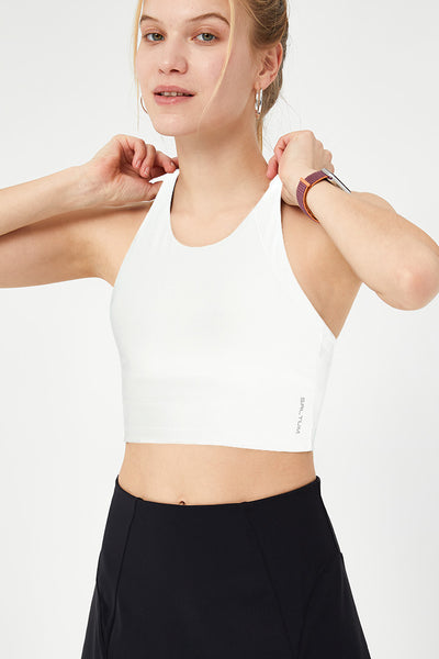 Strappy Cross Back Longline Tank Top - SALTUM SPORTS