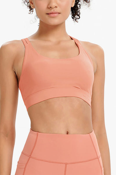 Strappy Cross Back Sports Bra - SALTUM SPORTS