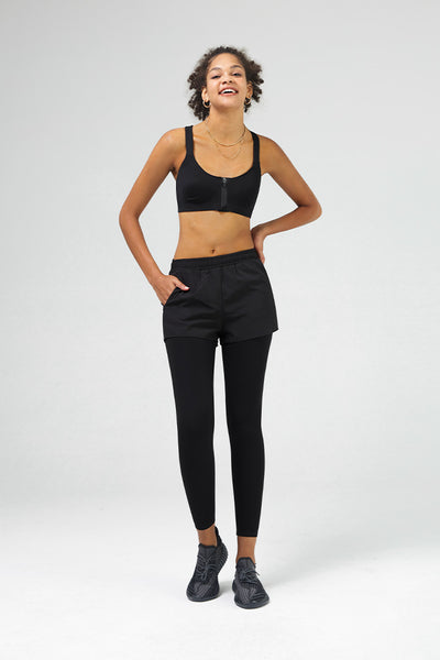 2 In 1 Tennis Legging with short | SALTUM SPORTS