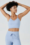 CloudFleece™ Adjustable Cropped Cami-Greyish Blue - SALTUM SPORTS