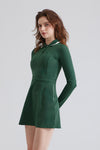 Long Sleeve Polo Collar Dress