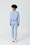 CloudFleece™ Cropped Crew Pullover-Greyish Blue - SALTUM SPORTS