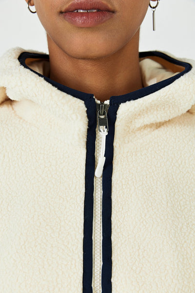 Zip-Up Hooded Sherpa Jacket - SALTUM SPORTS