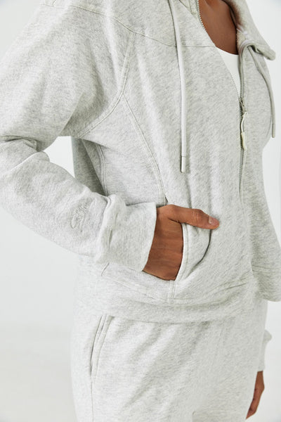 Cropped Zip Hoodie & Straight Leg Sweatpant Set - SALTUM SPORTS