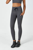 FlexEase™ High-Waist Legging-Charcoal Grey - SALTUM SPORTS