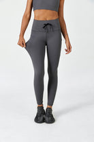 FlexEase™ High-Waist Legging-Charcoal Grey - SALTUM SPORTS