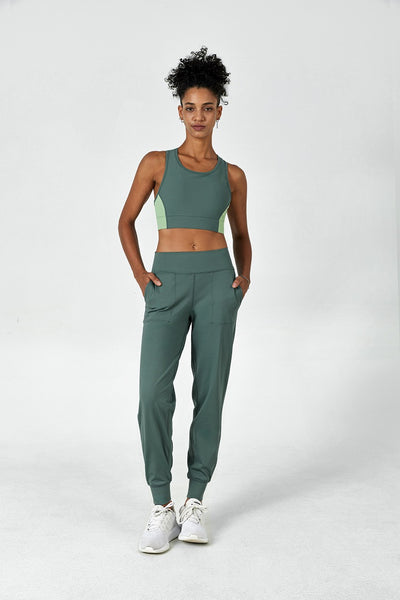 FlexEase™ High-Rise Cozy Jogger-Lt Teal - SALTUM SPORTS