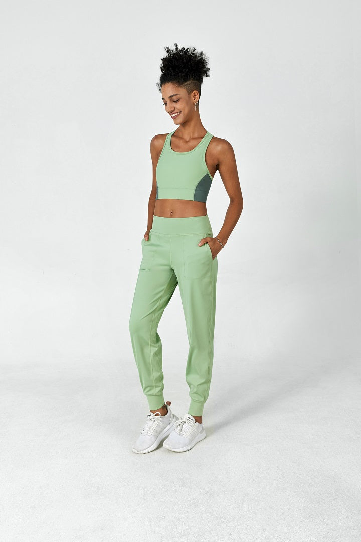 Hitense™ Racerback Sports Bra-Lt Green - SALTUM SPORTS