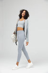 Saltumsports.com Tank Top & Tummy Control Drawstring Flare Set 7 8 leggings LULU ALO 